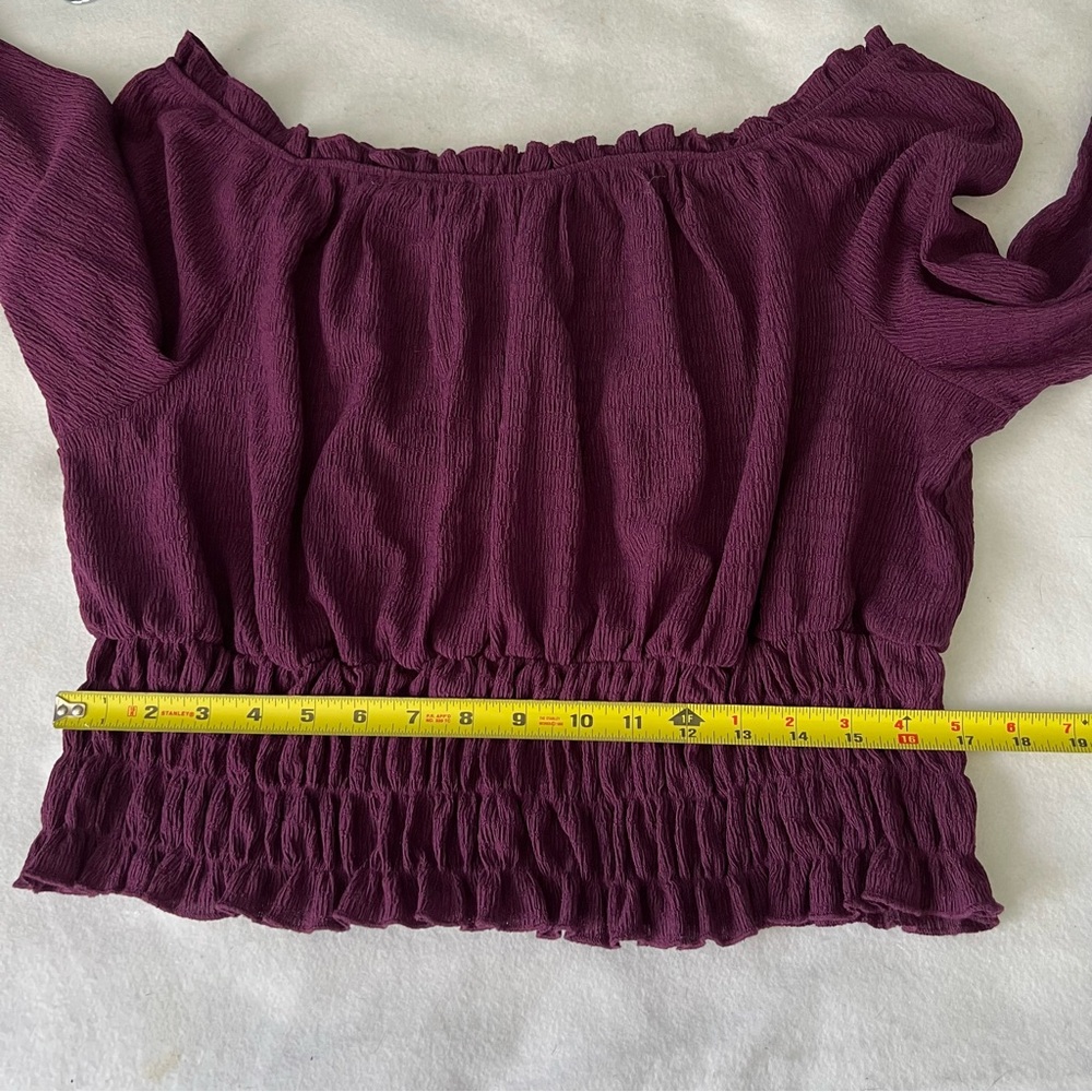 The General Good Women's Off-Shoulder Purple Top NWOT XXL - Picture 6 of 9